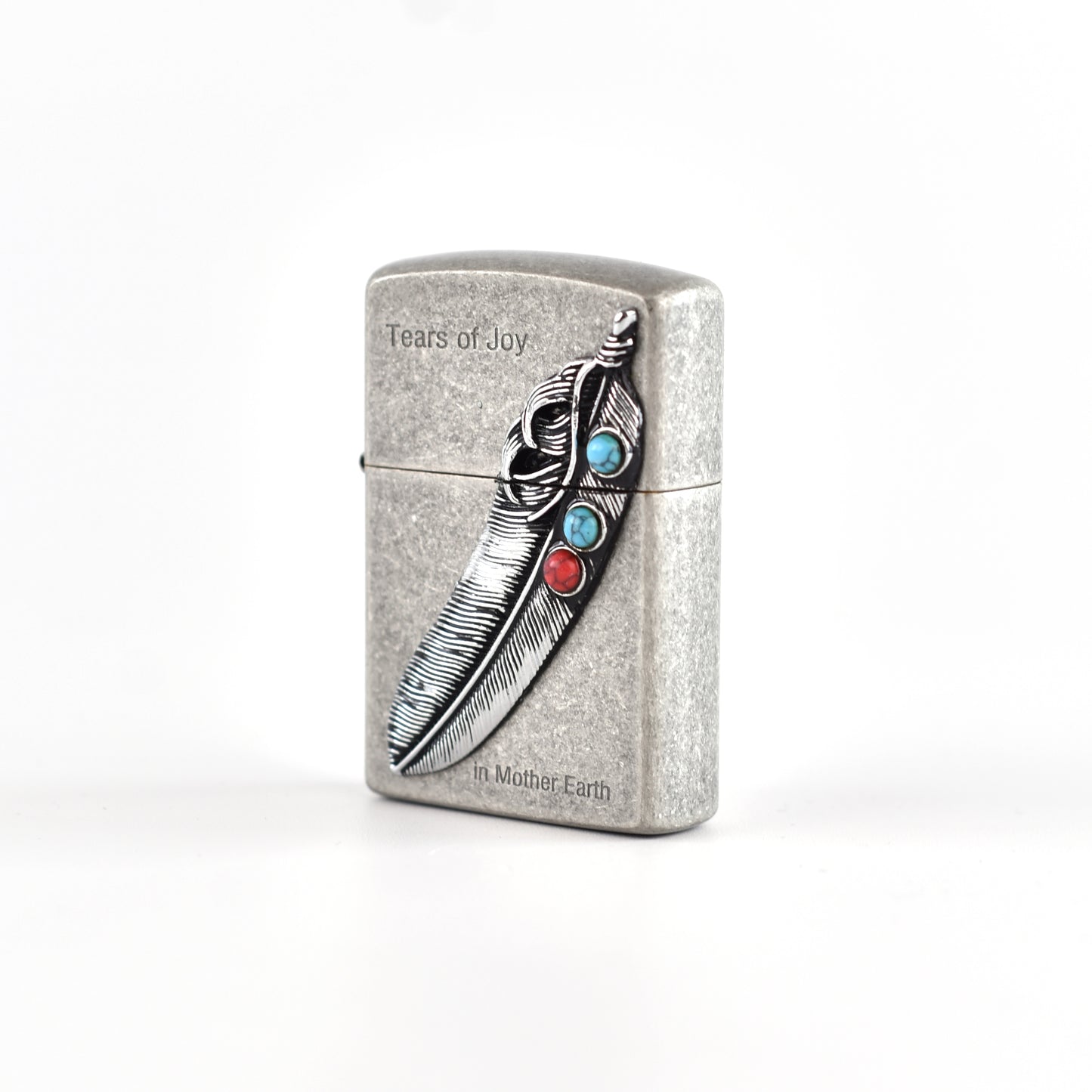Turquoise Feather Vintage Lighter